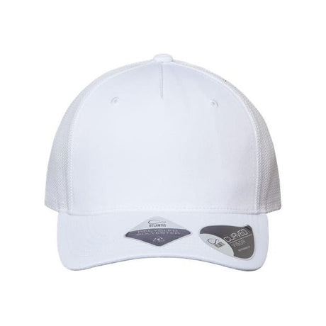 Atlantis Headwear Sustainable Five - Panel Trucker Cap - Atlantis Headwear ZION Black/ White Adjustable Hats