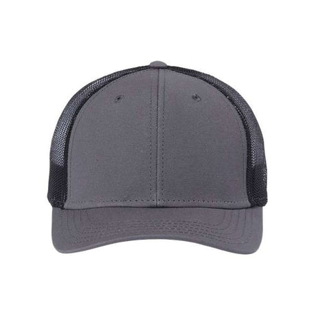 Atlantis Headwear Sustainable Recy Three Trucker Cap - Atlantis Headwear RETH Black/ Black Adjustable Hats