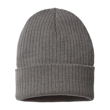 Atlantis Headwear Sustainable Rib Cuffed Beanie - Atlantis Headwear RIO Dark Grey One Size Beanies