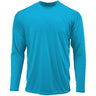 Mens Long Sleeve Moisture Wicking Athletic Shirts in Mens Sizes XS-4XL - Atomic Blue Activewear DRI-EQUIP Atomic Blue X-Small