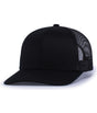 Augusta Sportswear 6 - PANEL TRUCKER SNAPBACK CAP 6114 BLACK OS