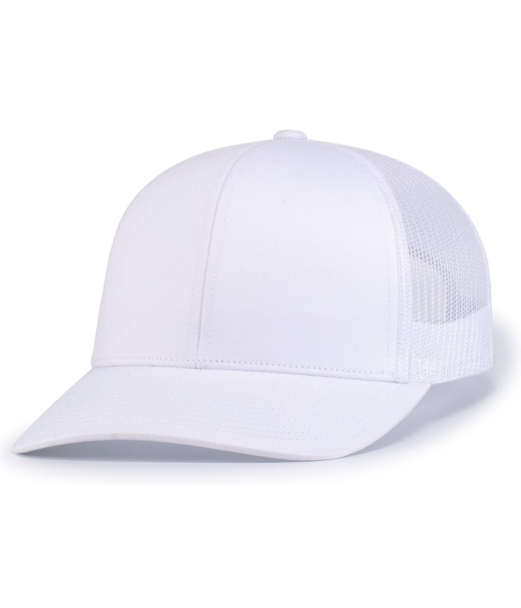 Augusta Sportswear 6 - PANEL TRUCKER SNAPBACK CAP 6114 WHITE OS