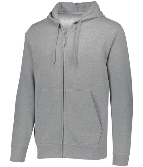 Augusta Sportswear 60/40 Fleece Full Zip Hoodie 5418 CHARCOAL HEATHER S