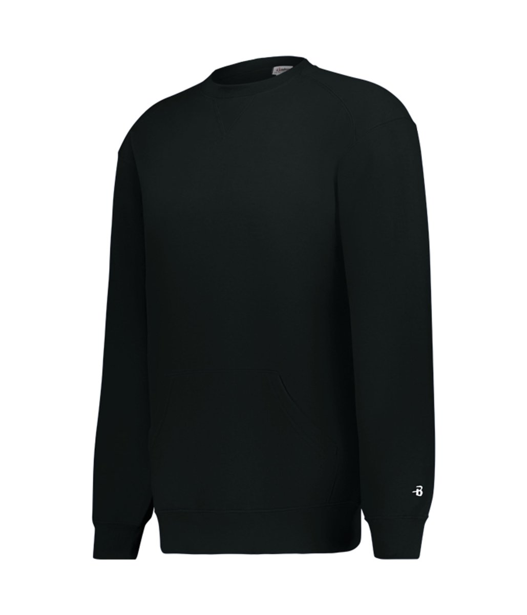 Augusta Sportswear Athletic Fleece Pocket Crew 125200 BLACK S