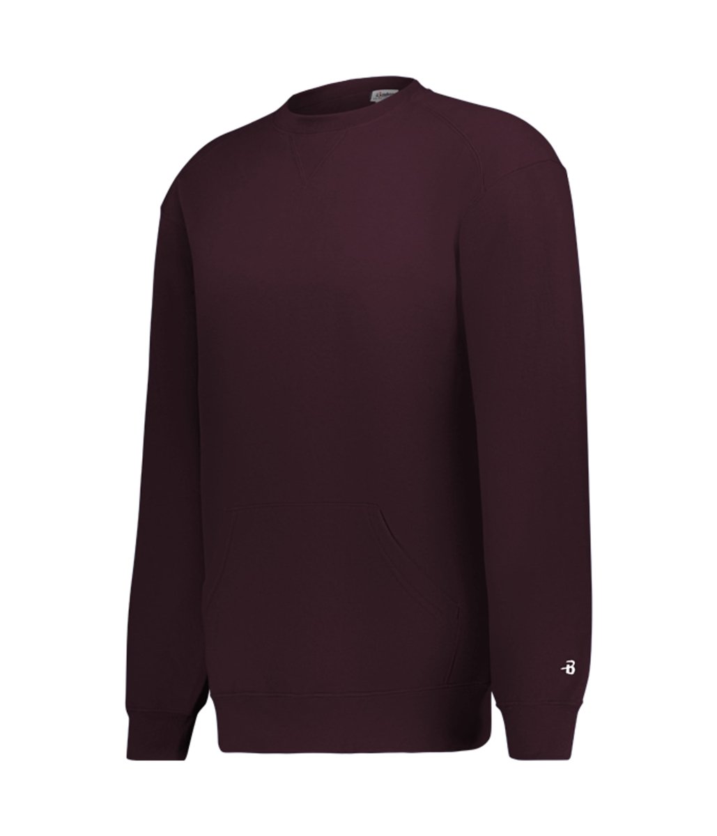 Augusta Sportswear Athletic Fleece Pocket Crew 125200 MAROON (BA) S