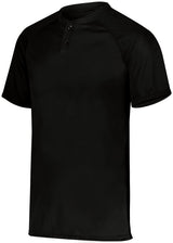 Augusta Sportswear Attain Wicking Two - Button Baseball Jersey 1565 BLACK S