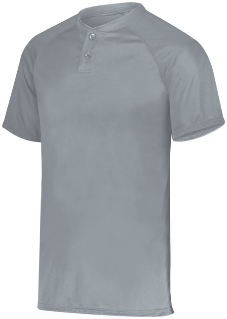 Augusta Sportswear Attain Wicking Two - Button Baseball Jersey 1565 BLUE GREY S