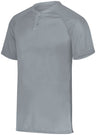 Augusta Sportswear Attain Wicking Two - Button Baseball Jersey 1565 BLUE GREY S