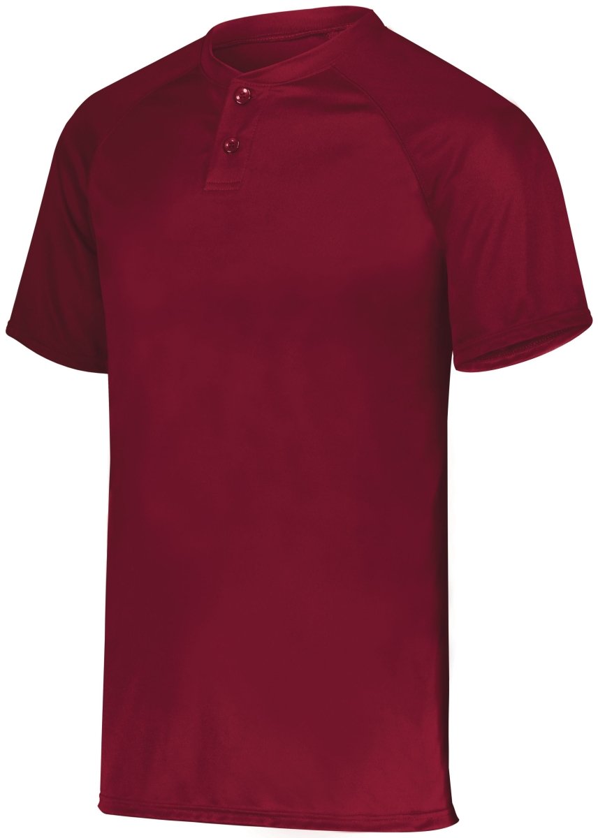 Augusta Sportswear Attain Wicking Two - Button Baseball Jersey 1565 CARDINAL S