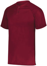 Augusta Sportswear Attain Wicking Two - Button Baseball Jersey 1565 CARDINAL S