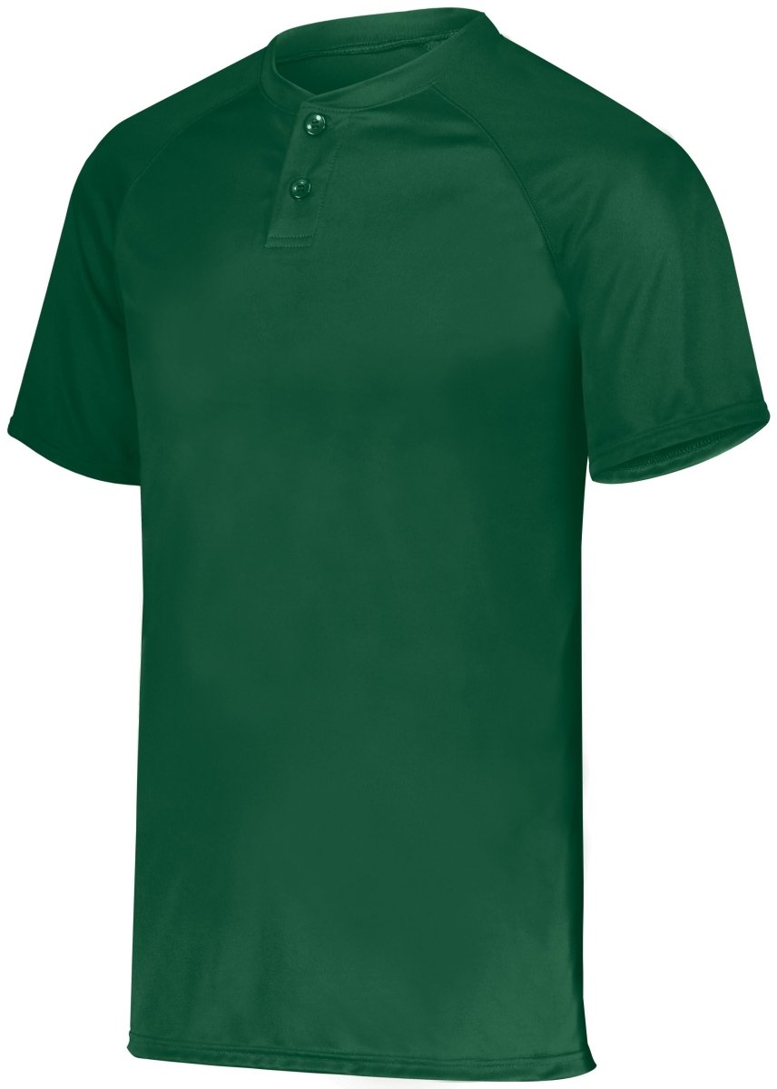 Augusta Sportswear Attain Wicking Two - Button Baseball Jersey 1565 DARK GREEN S