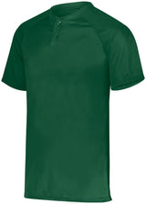 Augusta Sportswear Attain Wicking Two - Button Baseball Jersey 1565 DARK GREEN S