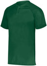Augusta Sportswear Attain Wicking Two - Button Baseball Jersey 1565 DARK GREEN S