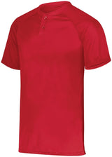 Augusta Sportswear Attain Wicking Two - Button Baseball Jersey 1565 RED S
