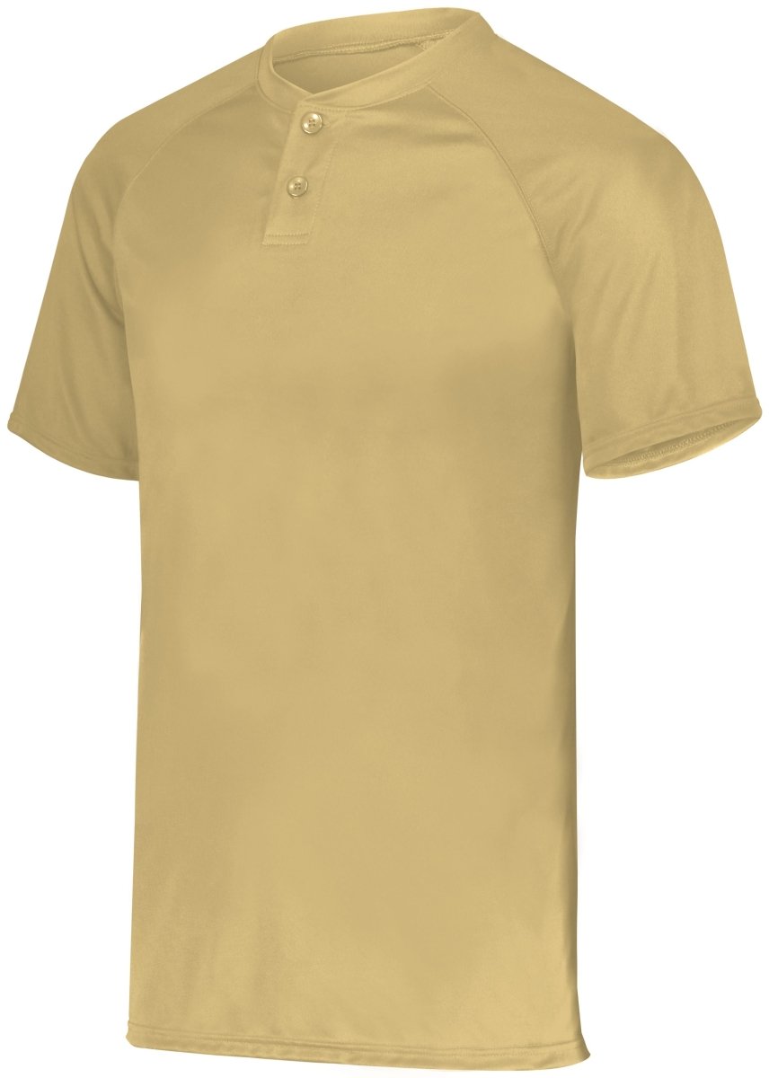 Augusta Sportswear Attain Wicking Two - Button Baseball Jersey 1565 VEGAS GOLD S