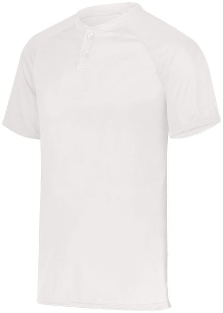 Augusta Sportswear Attain Wicking Two - Button Baseball Jersey 1565 WHITE S