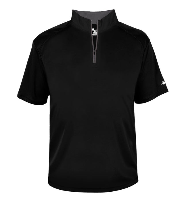 Augusta Sportswear B - CORE 1/4 ZIP SHORT SLEEVE PULLOVER 419900 BLACK/GRAPHITE (BA) S