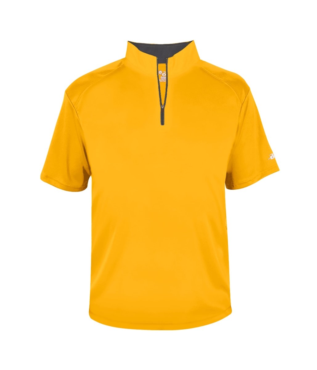 Augusta Sportswear B - CORE 1/4 ZIP SHORT SLEEVE PULLOVER 419900 GOLD/GRAPHITE (BA) S