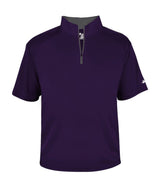 Augusta Sportswear B - CORE 1/4 ZIP SHORT SLEEVE PULLOVER 419900 PURPLE/GRAPHITE (BA) S