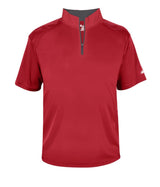 Augusta Sportswear B - CORE 1/4 ZIP SHORT SLEEVE PULLOVER 419900 RED/GRAPHITE (BA) S