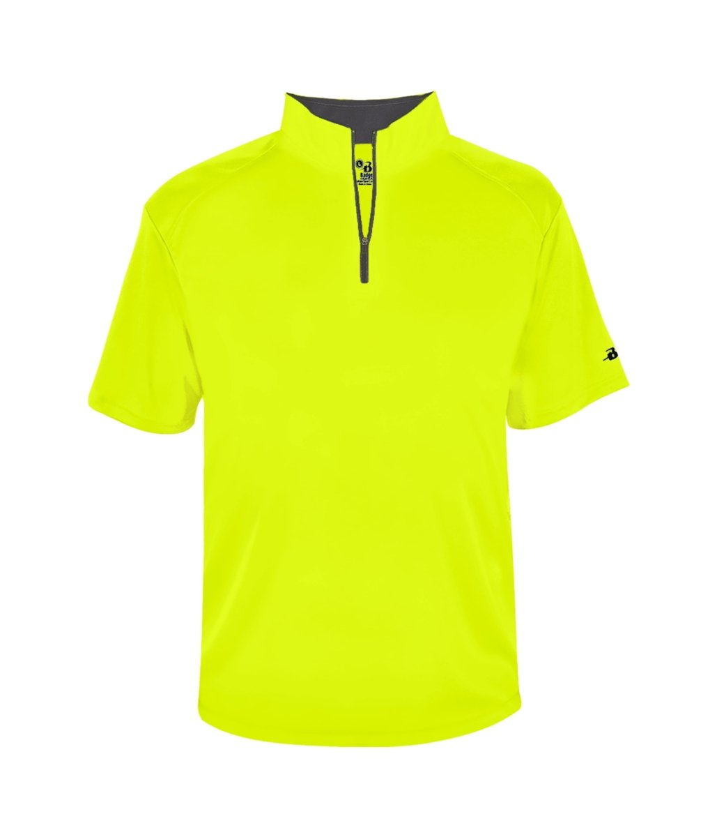 Augusta Sportswear B - CORE 1/4 ZIP SHORT SLEEVE PULLOVER 419900 SAFETY YELLOW/GRAPH (BA) S