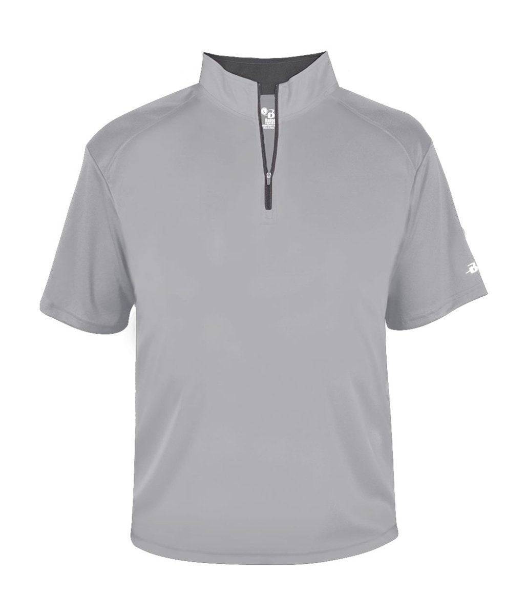 Augusta Sportswear B - CORE 1/4 ZIP SHORT SLEEVE PULLOVER 419900 SILVER/GRAPHITE (BA) S