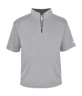 Augusta Sportswear B - CORE 1/4 ZIP SHORT SLEEVE PULLOVER 419900 SILVER/GRAPHITE (BA) S