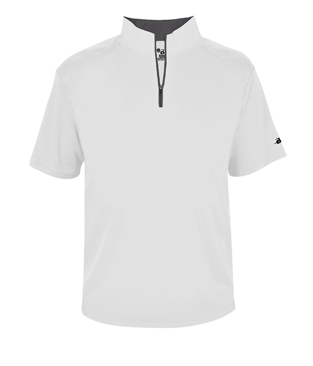 Augusta Sportswear B - CORE 1/4 ZIP SHORT SLEEVE PULLOVER 419900 WHITE/GRAPHITE (BA) S