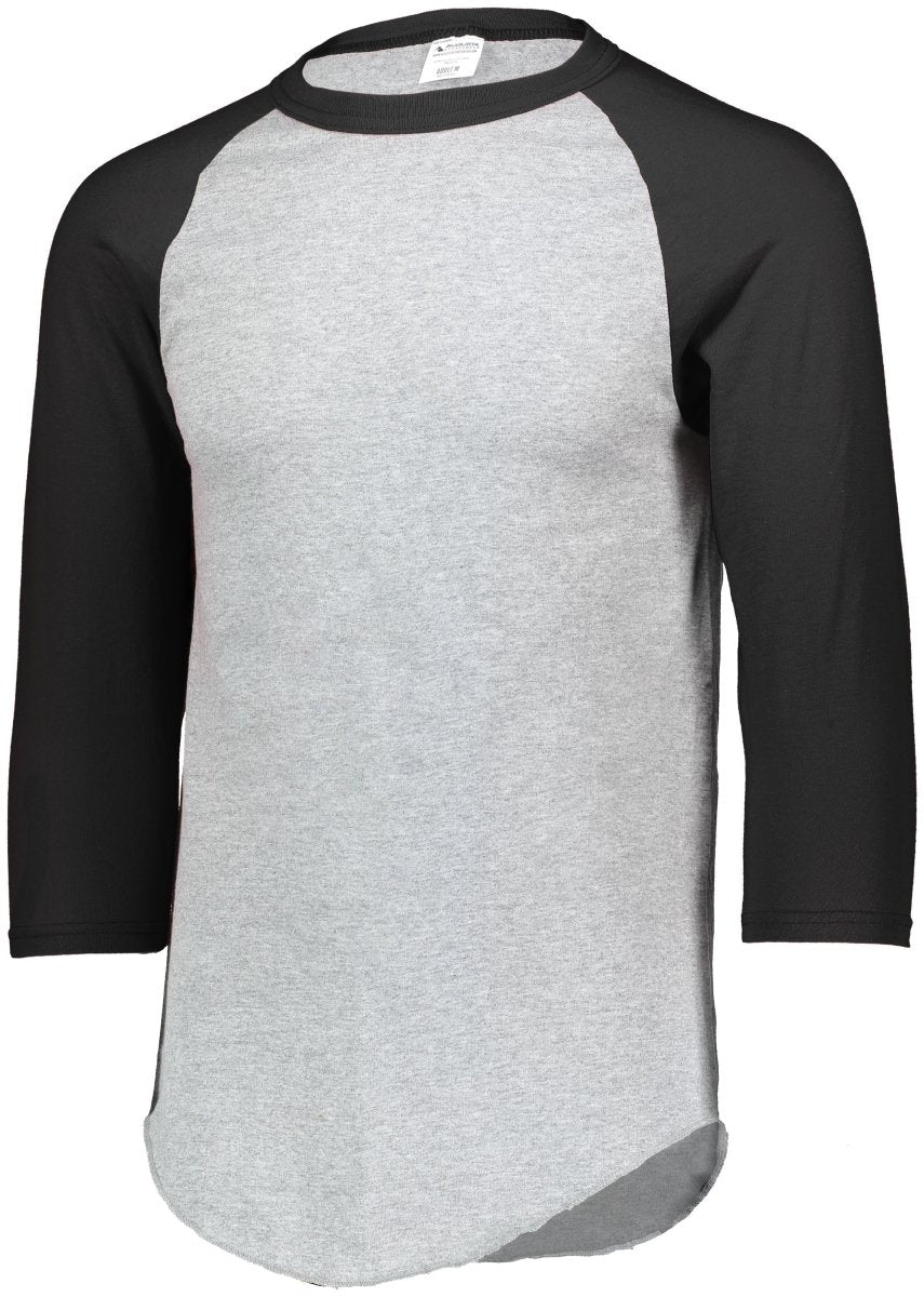 Augusta Sportswear Baseball 3/4 Sleeve Tee 2.0 4420 ATHLETIC HEATHER/BLACK S
