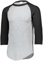 Augusta Sportswear Baseball 3/4 Sleeve Tee 2.0 4420 ATHLETIC HEATHER/BLACK S