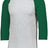Augusta Sportswear Baseball 3/4 Sleeve Tee 2.0 4420 ATHLETIC HEATHER/DARK GREEN S