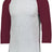 Augusta Sportswear Baseball 3/4 Sleeve Tee 2.0 4420 ATHLETIC HEATHER/MAROON S