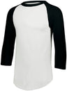 Augusta Sportswear Baseball 3/4 Sleeve Tee 2.0 4420 WHITE/BLACK S