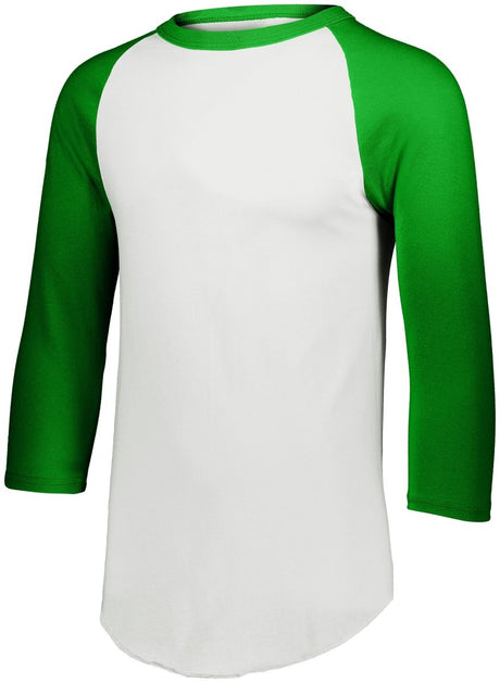 Augusta Sportswear Baseball 3/4 Sleeve Tee 2.0 4420 WHITE/KELLY S