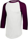 Augusta Sportswear Baseball 3/4 Sleeve Tee 2.0 4420 WHITE/MAROON S