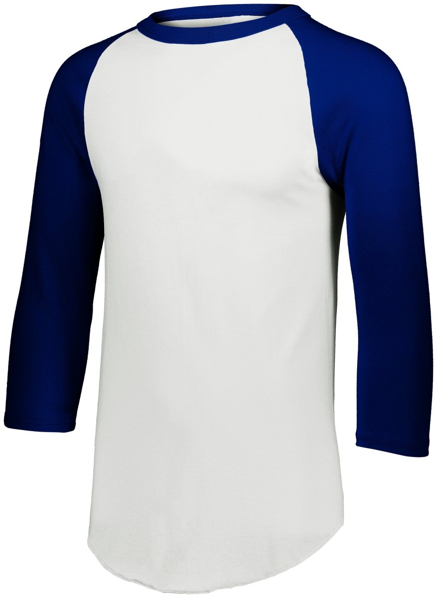 Augusta Sportswear Baseball 3/4 Sleeve Tee 2.0 4420 WHITE/NAVY S