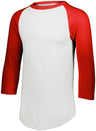 Augusta Sportswear Baseball 3/4 Sleeve Tee 2.0 4420 WHITE/ORANGE S