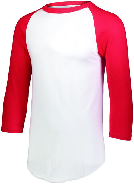 Augusta Sportswear Baseball 3/4 Sleeve Tee 2.0 4420 WHITE/RED S