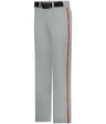 Augusta Sportswear BASEBALL PANT WITH BRAID 605WLB GREY/RED (BA) S