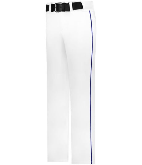 Augusta Sportswear BASEBALL PANT WITH BRAID 605WLB WHITE/PURPLE (BA) S