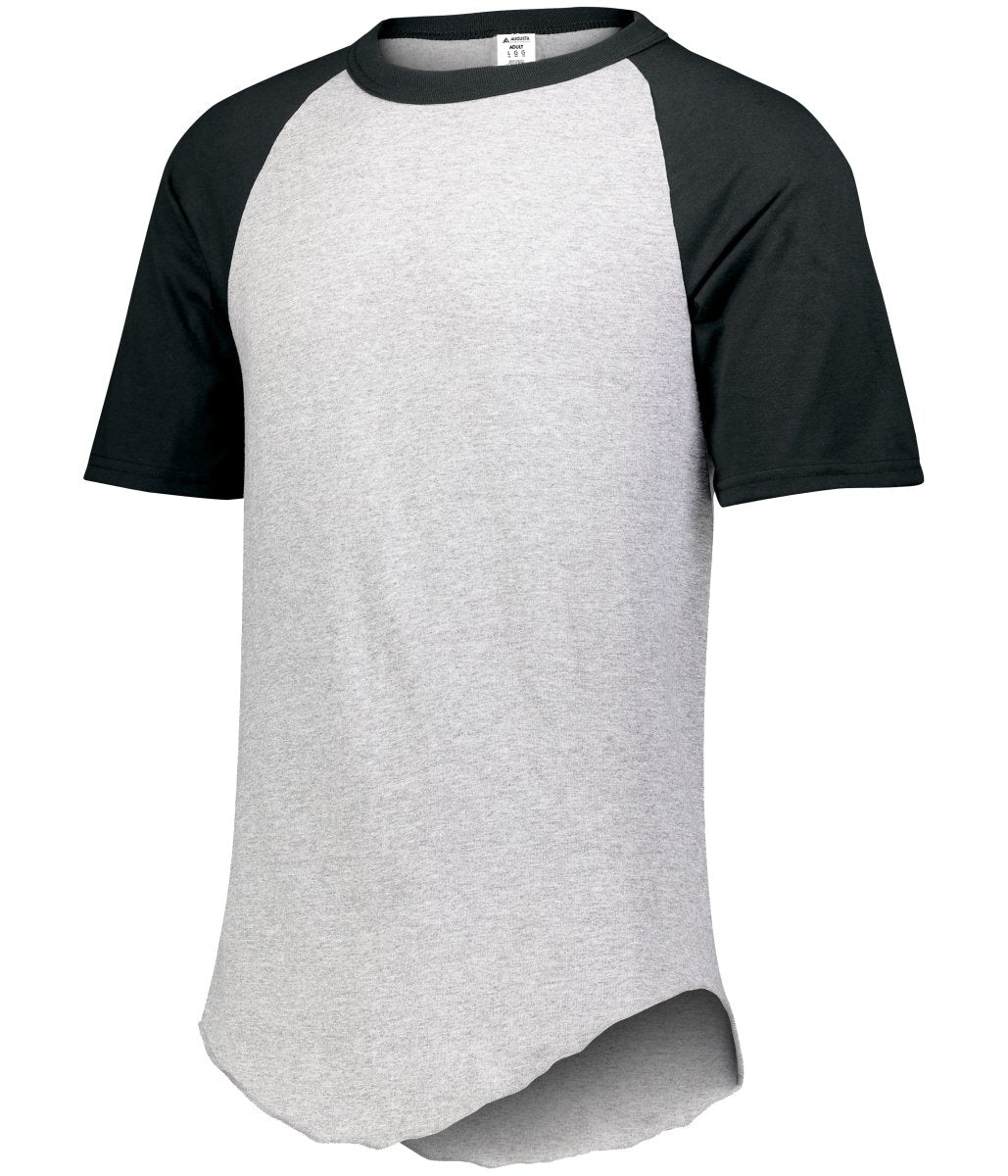 Augusta Sportswear Baseball Short Sleeve Tee 2.0 423 ATHLETIC HEATHER/BLACK S