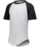 Augusta Sportswear Baseball Short Sleeve Tee 2.0 423 ATHLETIC HEATHER/BLACK S