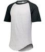 Augusta Sportswear Baseball Short Sleeve Tee 2.0 423 ATHLETIC HEATHER/BLACK S