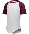 Augusta Sportswear Baseball Short Sleeve Tee 2.0 423 ATHLETIC HEATHER/MAROON S
