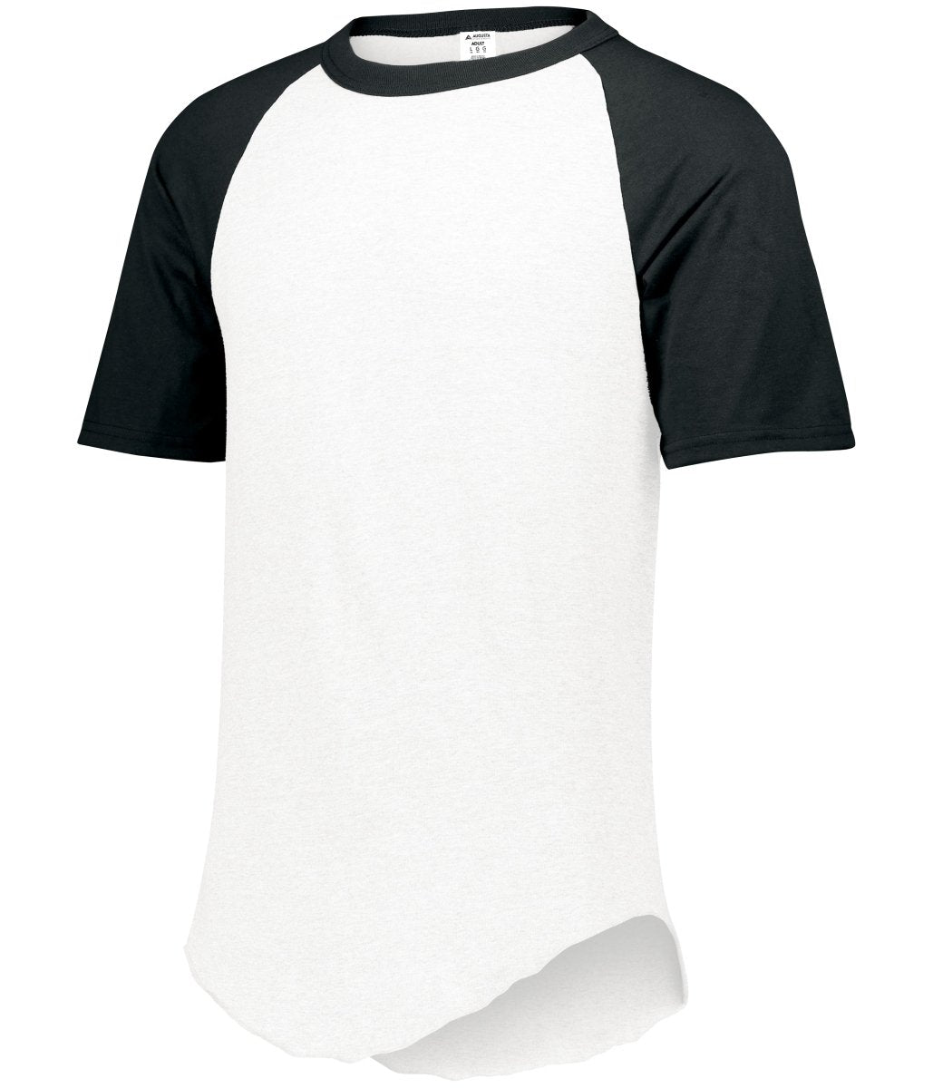 Augusta Sportswear Baseball Short Sleeve Tee 2.0 423 WHITE/BLACK S