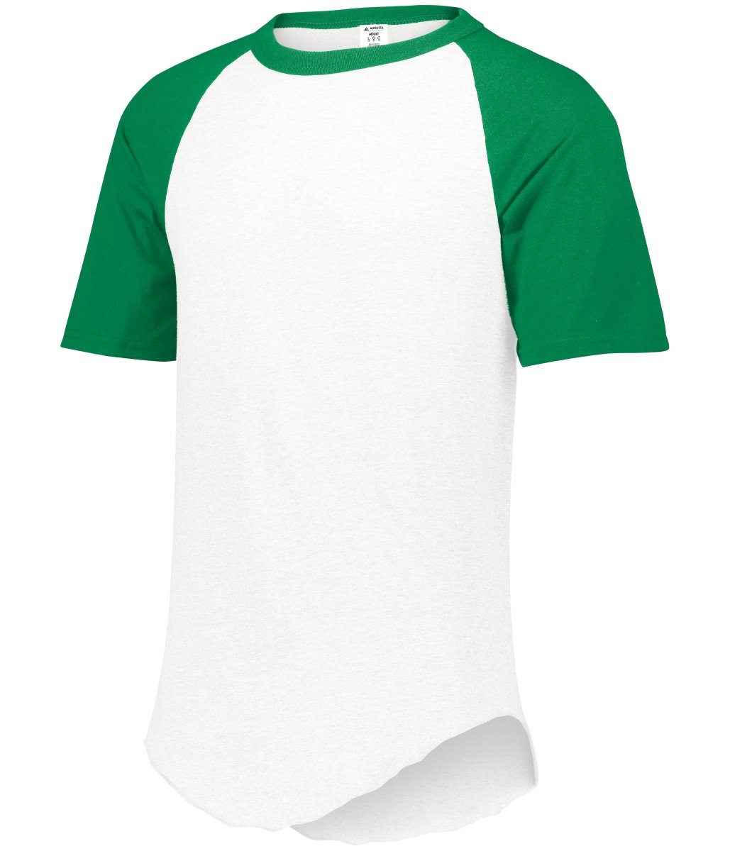 Augusta Sportswear Baseball Short Sleeve Tee 2.0 423 WHITE/KELLY S