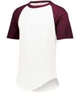 Augusta Sportswear Baseball Short Sleeve Tee 2.0 423 WHITE/MAROON S