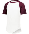 Augusta Sportswear Baseball Short Sleeve Tee 2.0 423 WHITE/MAROON S