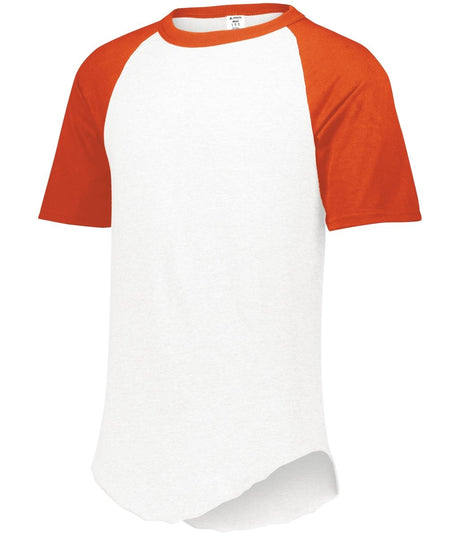 Augusta Sportswear Baseball Short Sleeve Tee 2.0 423 WHITE/ORANGE S