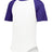 Augusta Sportswear Baseball Short Sleeve Tee 2.0 423 WHITE/PURPLE S